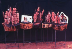 Suyascape IV, 2003, terracotta, metal and wood, 143x127x89cm.