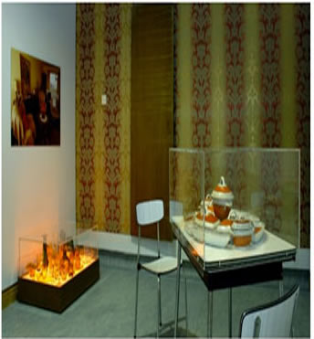 Fig 9. Marc Rees, installation detail of Cabinet, as displayed at Oriel 1