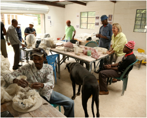 Halsted with some of the sculptors at Ardmore studio.