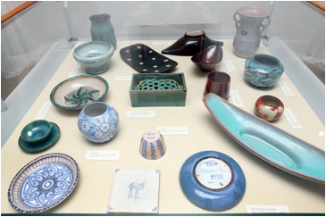 Ceramics made at various production potteries