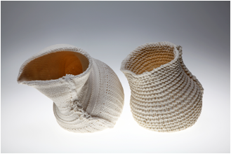 Slip-cast porcelain vessels